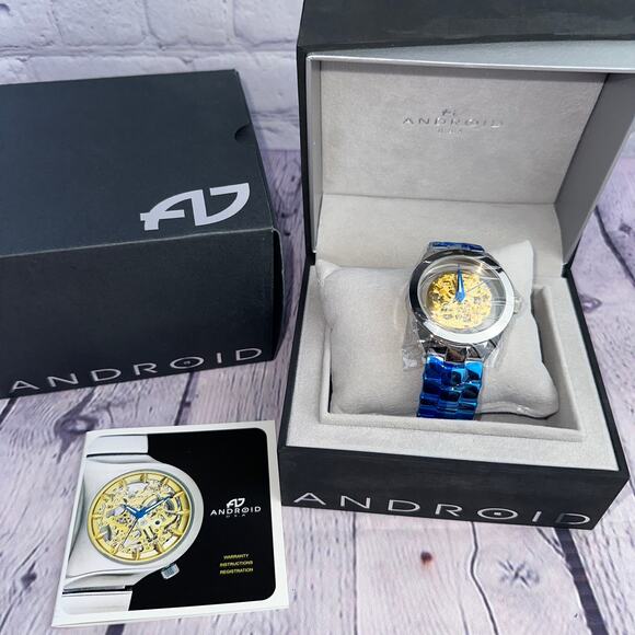 NOS Android Prism Skeleton Automatic Watch on bracelet AD 269